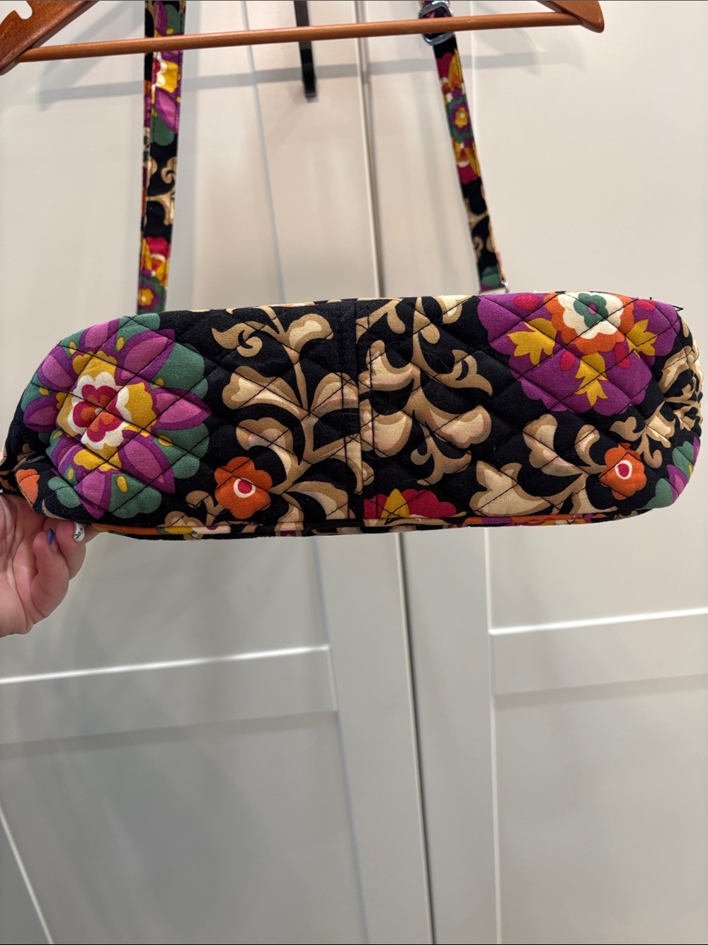 Vera Bradley Quilted Floral Tote Bag in Black and Multicolor - Picture 7 of 7